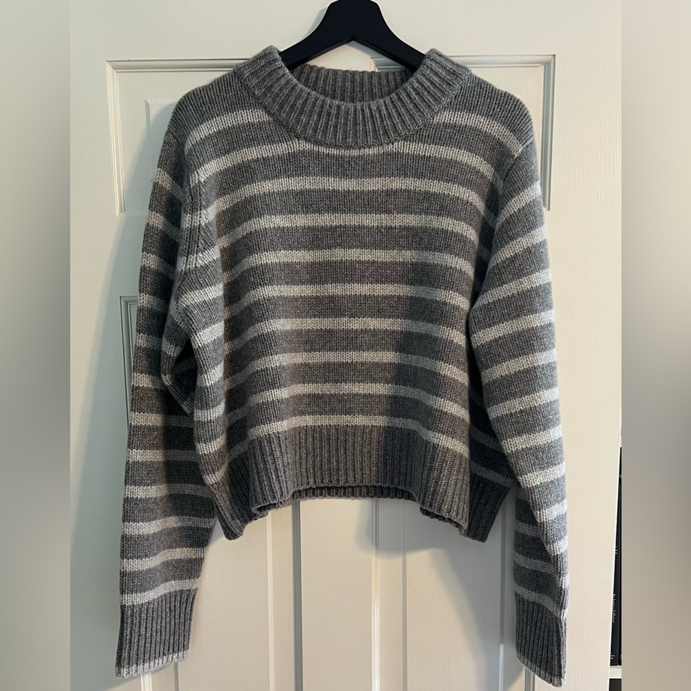 La Ligne Mini Marin Sweater - Gray/Light Gray Stripe